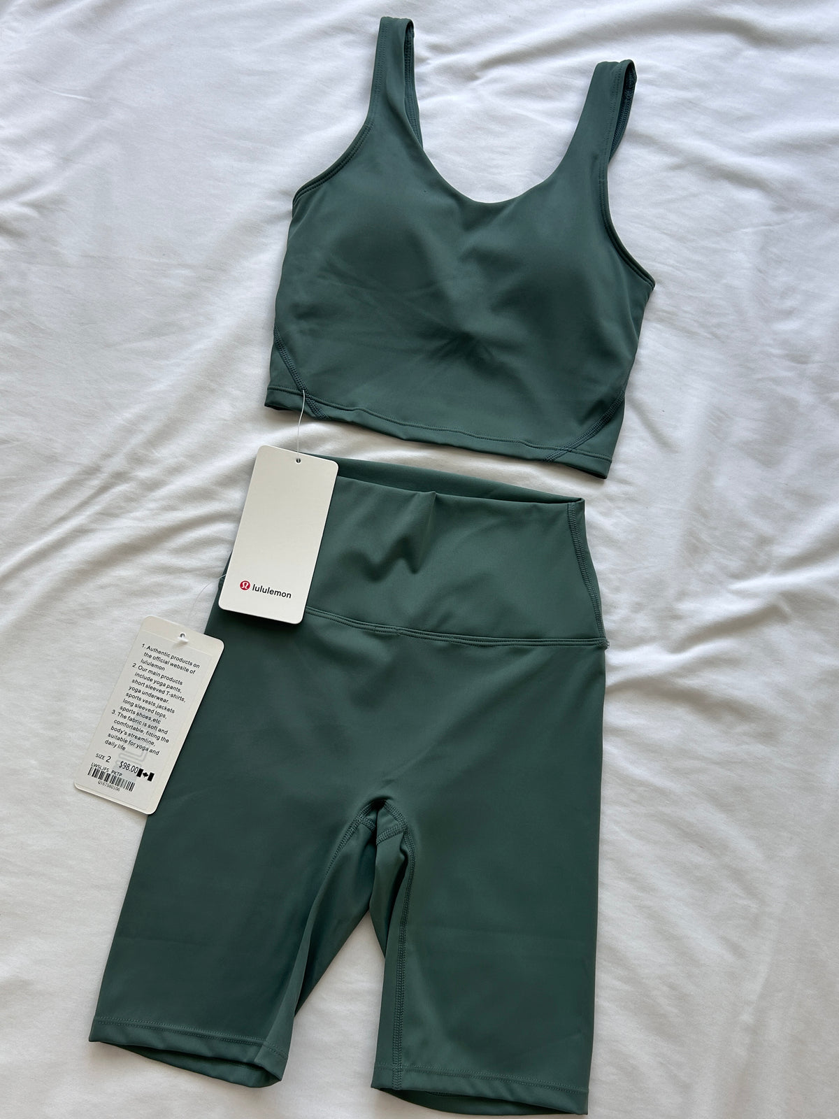 Conjunto Top y Short Biker Lululemon