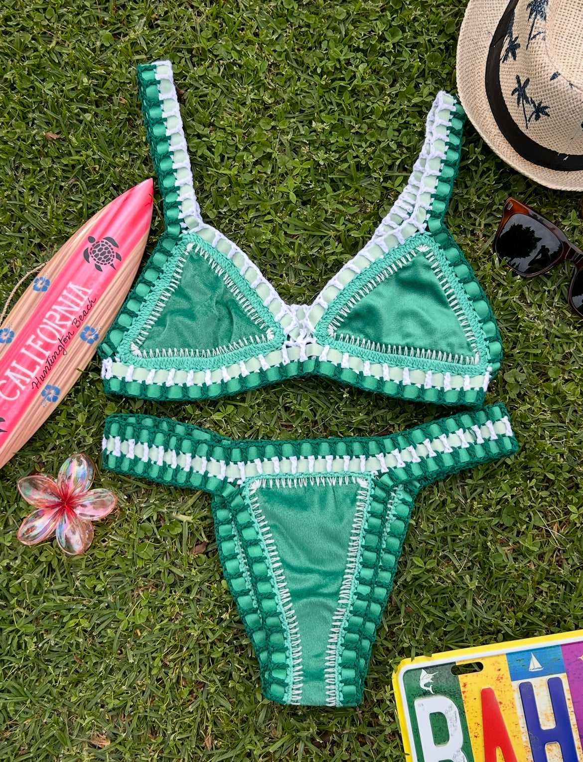 Folklor | Bikini Crochet Verde Esmeralda Velvet